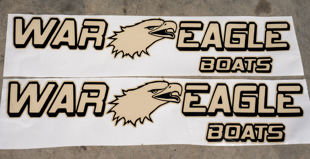 Custom War Eagle Boat Decals